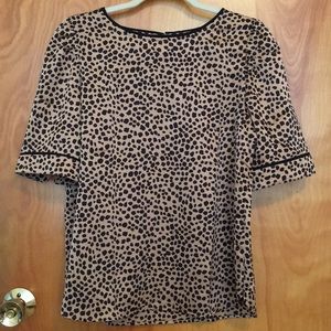 NWT Loft Beautiful modern cheetah print blouse